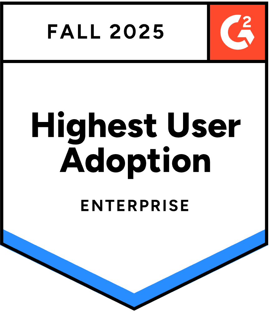 G2 Highest User Adoption 2025 badge
