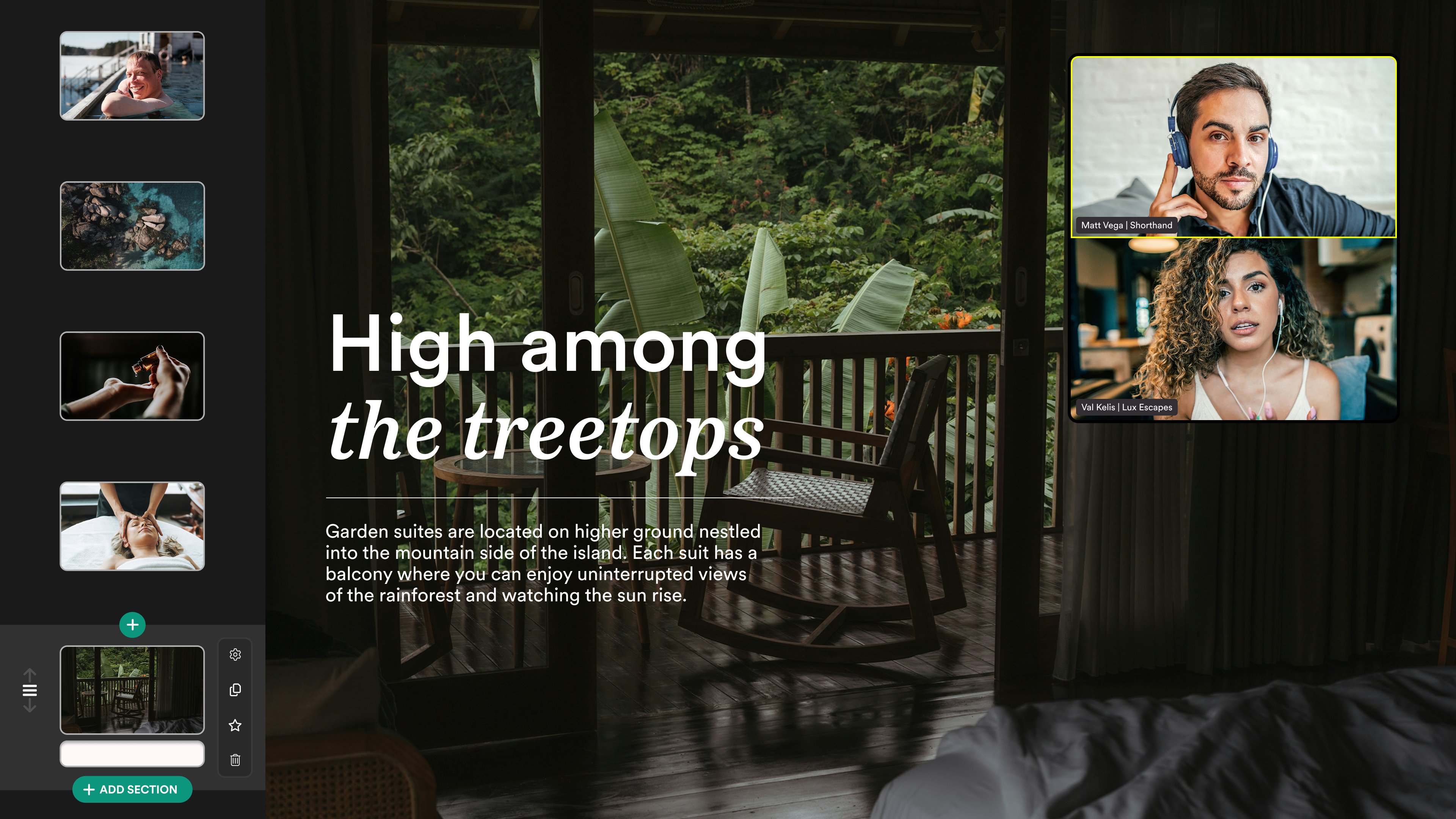 A screenshot of collaborative editing in the Shorthand editor