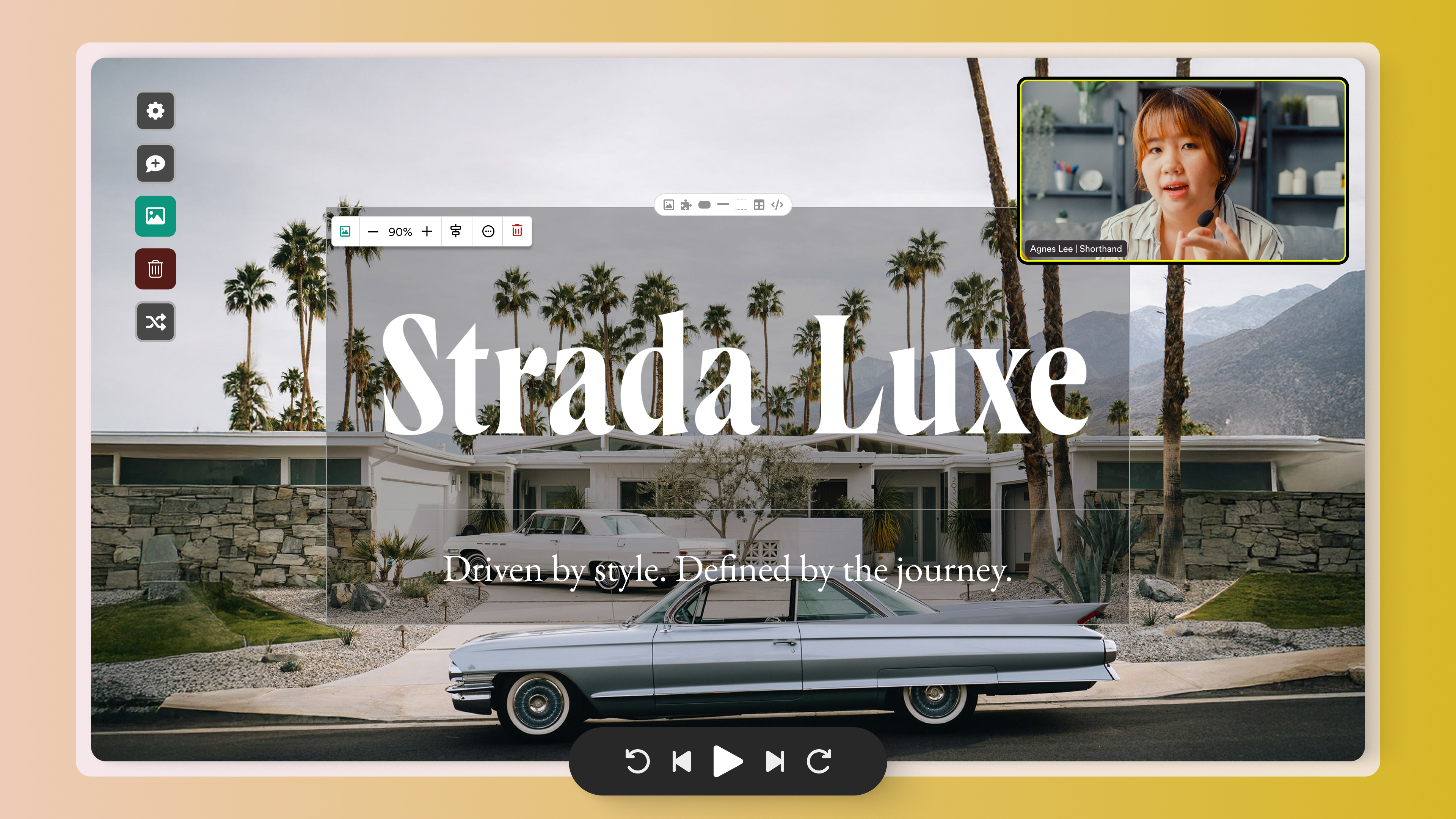 A screenshot of an online training course using the Shorthand editor