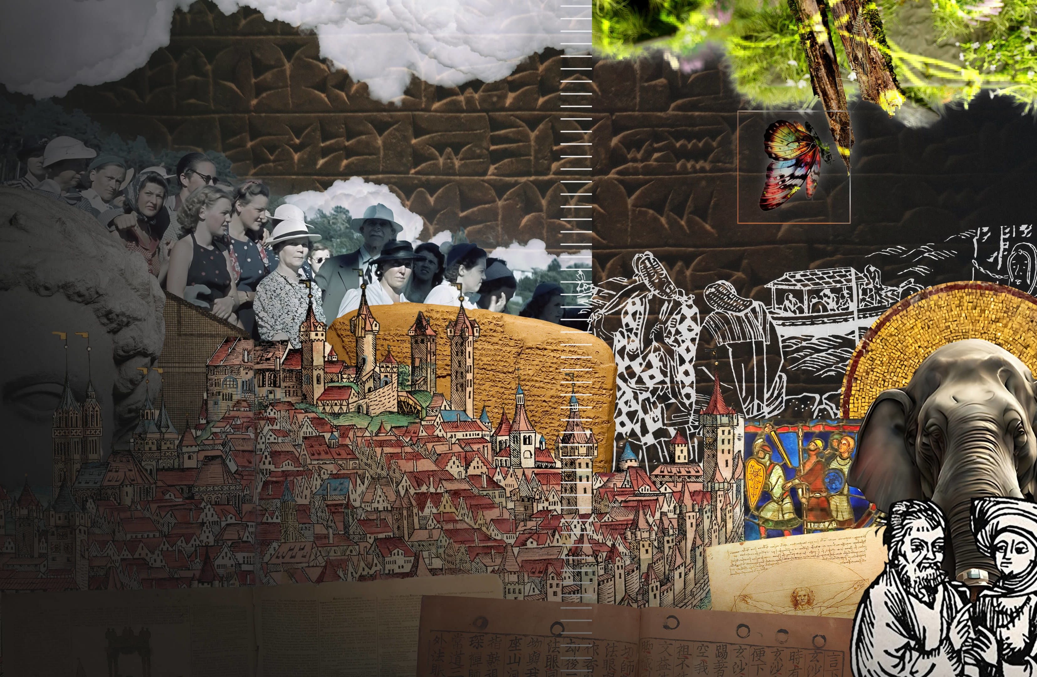 A collage of art images from history